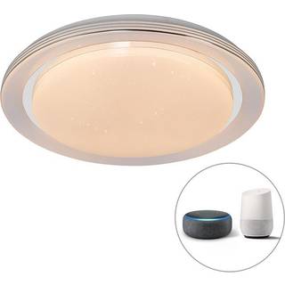 Smart loftslampe hvid 48 cm inkl. LED og RGB-dæmper - Jochem