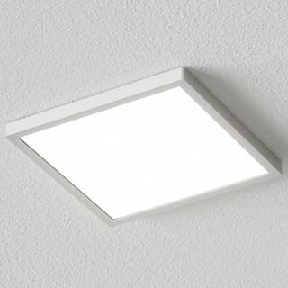 Solvie LED-loftlampe, sølv, kantet, 30 x 30 cm
