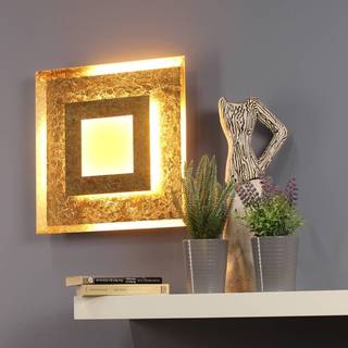 Window LED-væglampe, 39x39 cm, guld