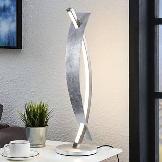 Lucande LED-bordlampe Marija, sølvfarvet, dæmpbar, 62 cm