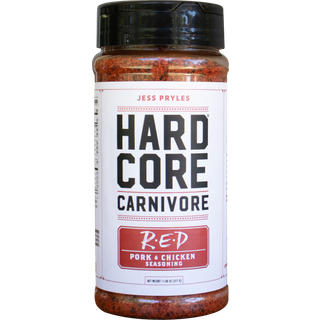Hardcore Carnivore Red, rub til svinekød/kylling/BBQ, 312 g - Jess Pryles