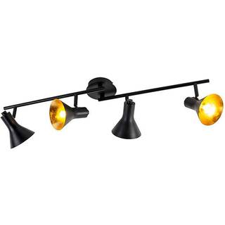 Moderne spotlight sort med guld 4-lys - Magno
