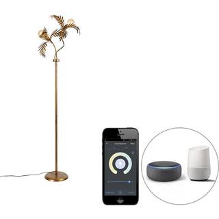 Smart gulvlampe guld 187 cm inkl. 2 Wifi G95 - Botanica
