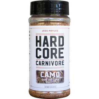 Hardcore Carnivore Camo Game/Lamb Rub 298g - Jess Pryles