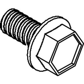 Skrue Gevindform. 6Kt. Hoved Flange Cubic