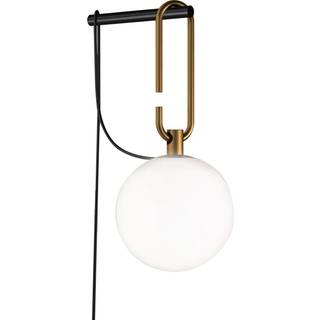 Artemide nh Wall-væglampe med glaskugle, messing