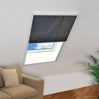 plisseret insektnet til vinduer aluminium 60 x 80 cm