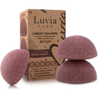 Luvia Cosmetics Konjac-svamp - Set Red Clay