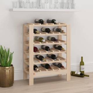 vinreol 61,5x30x82 cm massivt fyrretræ