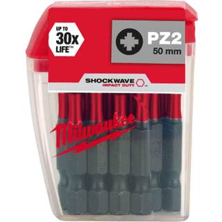 Milwaukee SHOCKWAVE Impact Duty PZ2 Bits 10-pak 50 mm