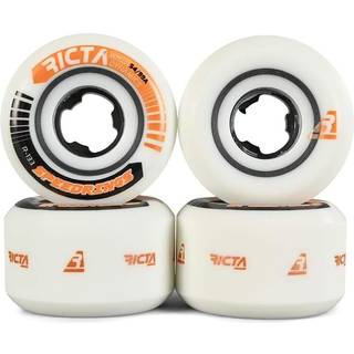 Ricta Speedrings 99A Wide Skateboard Hjul 4-Pak (54mm - Hvid/Sort/Brun)