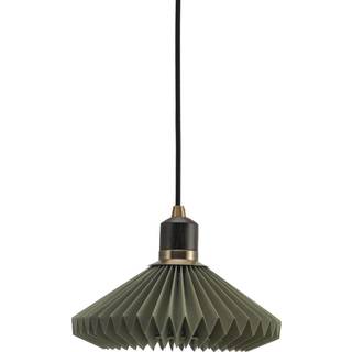 Emanuele Patton - Paris Pendel Ø24 Grøn Stofskærm 744077 - Halo Design - Hos Lampeagenten