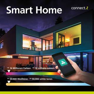 EGLO connect.z TABIANO-Z væglampe, L90,5 cm, RGBTW, IP44, krom