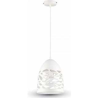 Pendel lampe med mønster E27 - Mat hvid