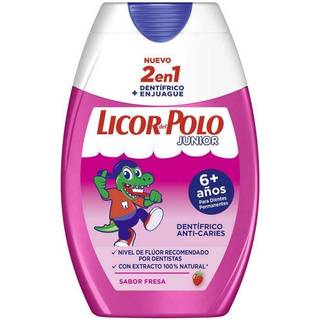 Børnetandpasta LICOR del Polo 2 in 1 Junior Strawberry 75 ml.