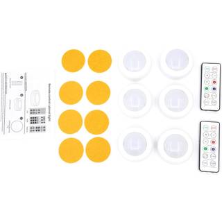 INF LED Spotlight pakke med 6 lys med 2 fjernbetjeninger