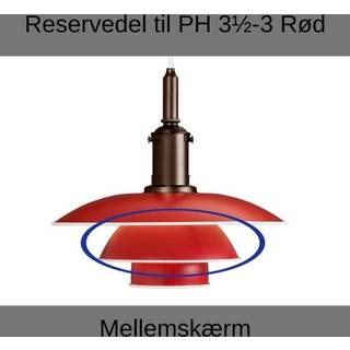 Mellemskærm Rød til PH 3½-3
