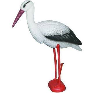 Stork skræmmefugl H78cm hvid plast