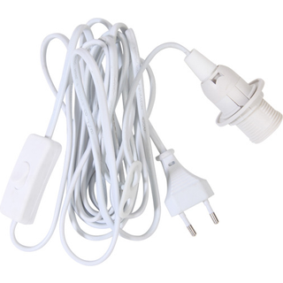 Ledning med lille fatning til lamper, 3,5m, IP20