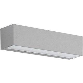 Lucande LED-væglampe Lengo, 25 cm, sølv, 1 lyskilde, IP65