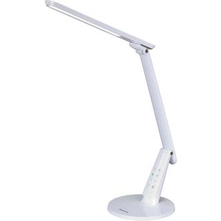 LED-skrivebordslampe Zig med betjeningspanel, hvid
