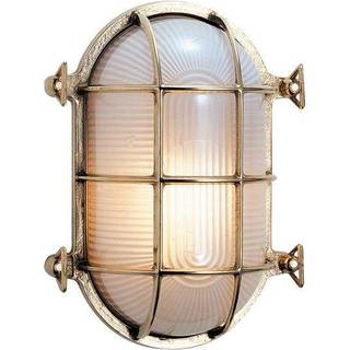 Skotlampe Foresti, 175 x 135 mm, 12 / 24 / 220 V, messing, med klart glas