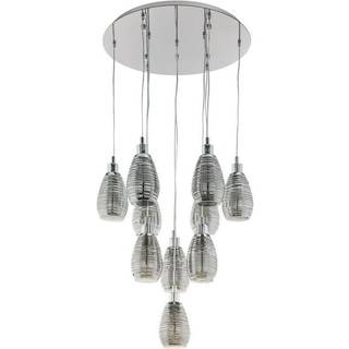 EGLO Stars of Light SIRACUSA pendel 10L Ø580 krom/røgfarvet