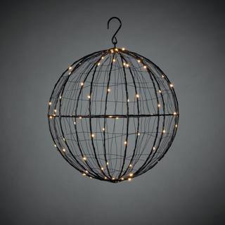 Metalkugle LED 30 cm - Sort