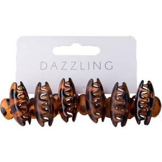 Dazzling Hår 6-pack Hair Clips Brown