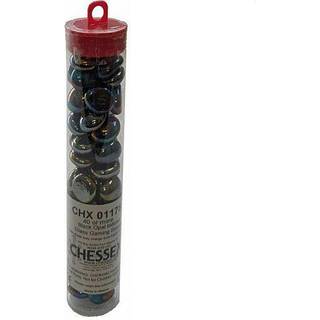 Gaming Glass Stones in Tube - Iridized Opal Black (40)