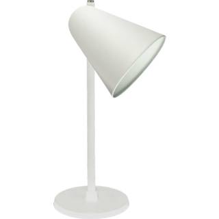Capelo Hvid bordlampe af genbrugsmetal | Vækstlys LED