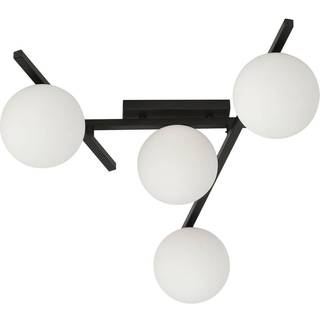 Loftlampe Smart, sort/opal, 4 lyskilder