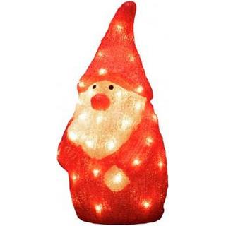 Julemand LED-dekorationsfigur rød IP44 højde 38 cm