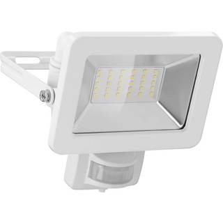 Goobay LED udendørs projektør, 30 W, med bevægelsesdetektor med 2550 lm, neutralt hvidt lys (4000 K), PIR-sensor med ON/OFF-funktion og M16 kabelforskruning, egnet til udendørs brug (IP44)