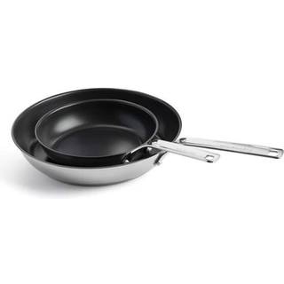 Sæt med stegepander 20 cm + 28 cm, rustfrit stål