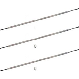 Zipp eger sølv, lige, flade - 3 stk - Egerlængde 262 mm