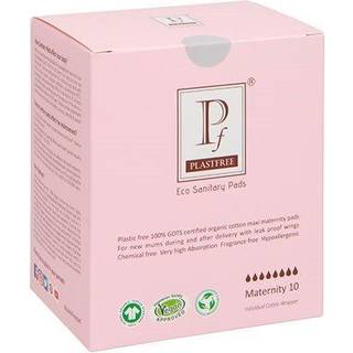 Plastfree 100% Organic Cotton & Plastic-free Maternity Pads (10 stk)
