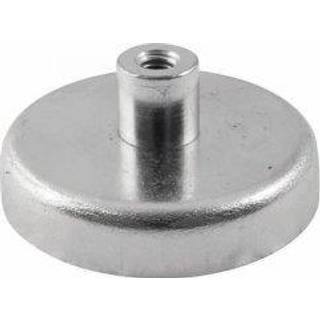 Ferrit pottemagnet Ø40 mm med M5 gevindbøsning (110N)