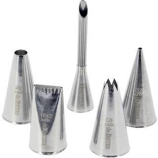 de Buyer Patisserie Spritztülle 5-er Set - Edelstahl - Silber