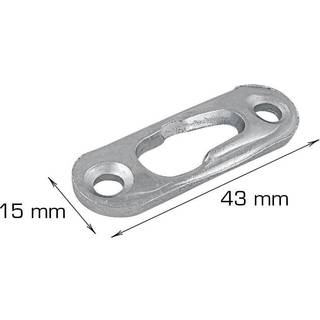 Hægtebeslag 43 x 13 mm 4 stk.
