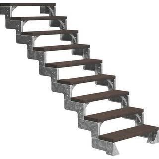 DOLLE Gardentop terrassetrappe med Trimax, mørkebrun - 9 trin