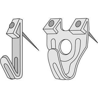 Thuresson Fastening 13132 X-krog stål 30 mm, 2 sømhuller, 5-pak