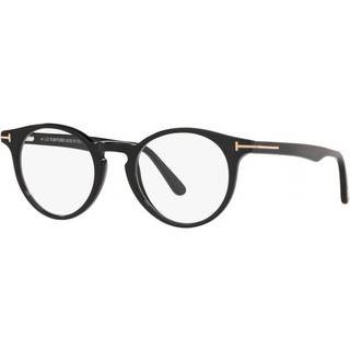 TOM FORD Unisex FT5557-B 1 Optiske stel Acetat Sort Rund Normal