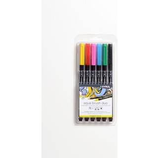 Lyra Aqua Brush Duo Brush -markører - Sæt med 6 vandbaserede børstepenne til kunstnere i alle aldre - Dobbelt tipmarkører til fine detaljer og br