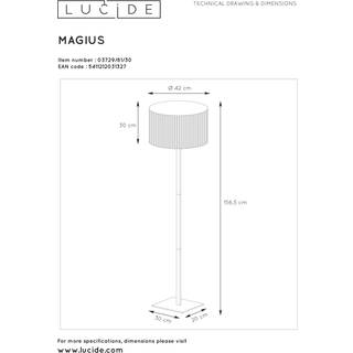 Lucide Magius Gulvlampe Ø42 Natural