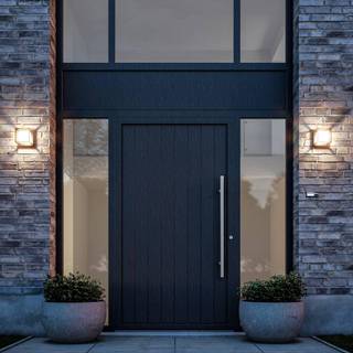 Cubic LED udendørs væglampe, aluminium, terningformet