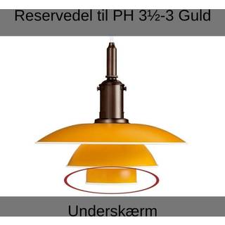 Louis Poulsen PH 3½-3 metalskærm Underskærm Gul