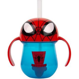 De första åren Spider -Man Tracer Straw Cup - Småbarnskoppar med halm - Kids Vattenflaskor - 9 månader och uppåt - 7 oz