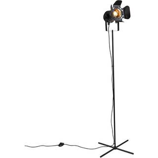 Industriel gulvlampe sort vipbar - Movie