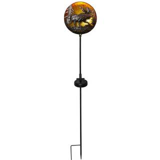 Star Trading - Solar Cell Lighting - Solar Cell Decoration Moosy - Black - 78 cm